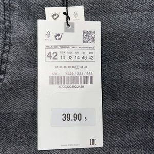 ZARA Grey High Rise Skinny Jeans